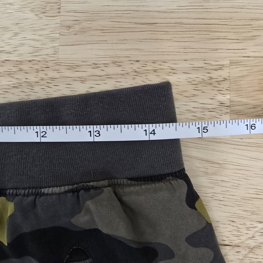 ATM Jogger Pants Womens Small Green Camo‎ 100% Silk Rib Cuffs Elastic Waist - Picture 6 of 11